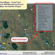 GuardMagic-PowerTrace WEB monitoring service. Maps and Satellite Images